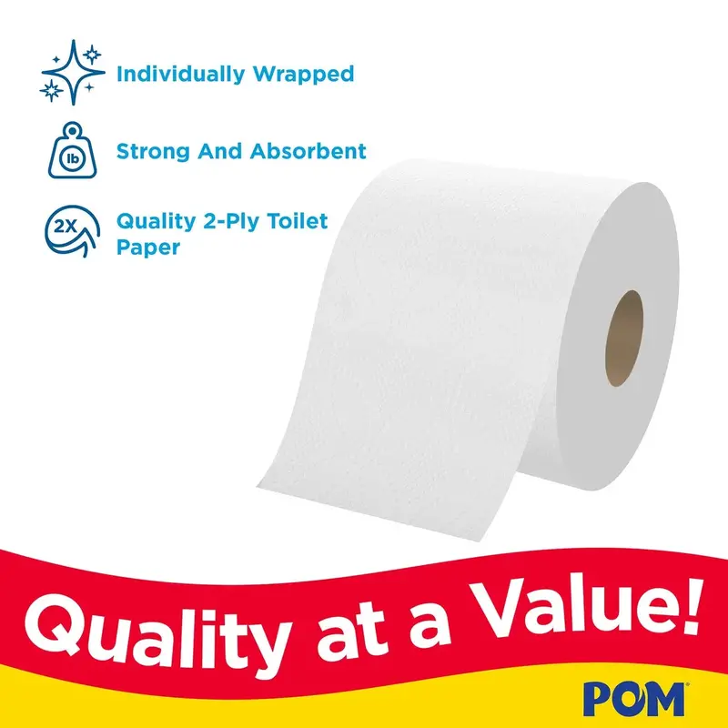 American Standard 2-Ply Septic-Safe Bath Tissue – 45-Roll Pack, Soft & Tear-Resistant