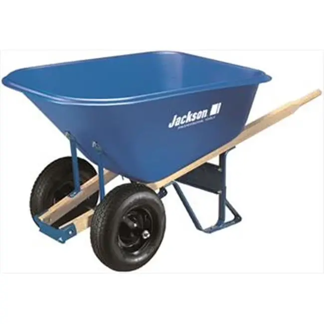 Ames 225176 Heavy-Duty Wheelbarrow – 10.5 Cu. Ft. Capacity, Steel Frame