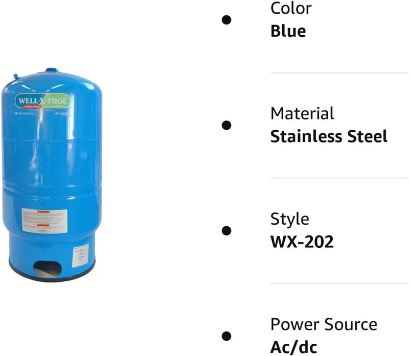 Amtrol Well-X-Trol WX-202 Residential Pressure Tank – High-Strength Steel with Polypropylene Liner 2