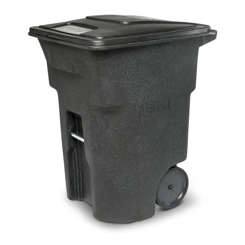 ANA96-00BKS 96-Gallon Outdoor Trash Can – Quiet-Wheel Mobility and Secure Lid