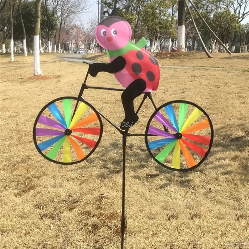 Animal-Themed Bicycle Wind Spinner – Animated Outdoor Garden Decoration