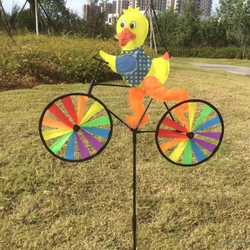 Animal-Themed Bicycle Wind Spinner – Animated Outdoor Garden Decoration
