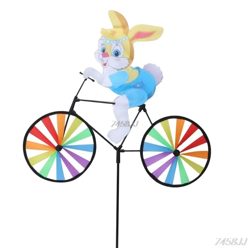 Animal-Themed Bicycle Wind Spinner – Animated Outdoor Garden Decoration