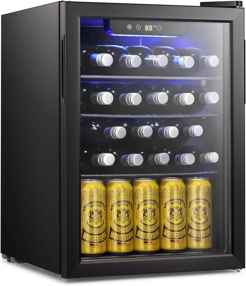 Antarctic Star 36-Bottle Wine Cooler – 4.4 Cu. Ft Freestanding Beverage Refrigerator with Quiet Compressor & Adjustable Temp