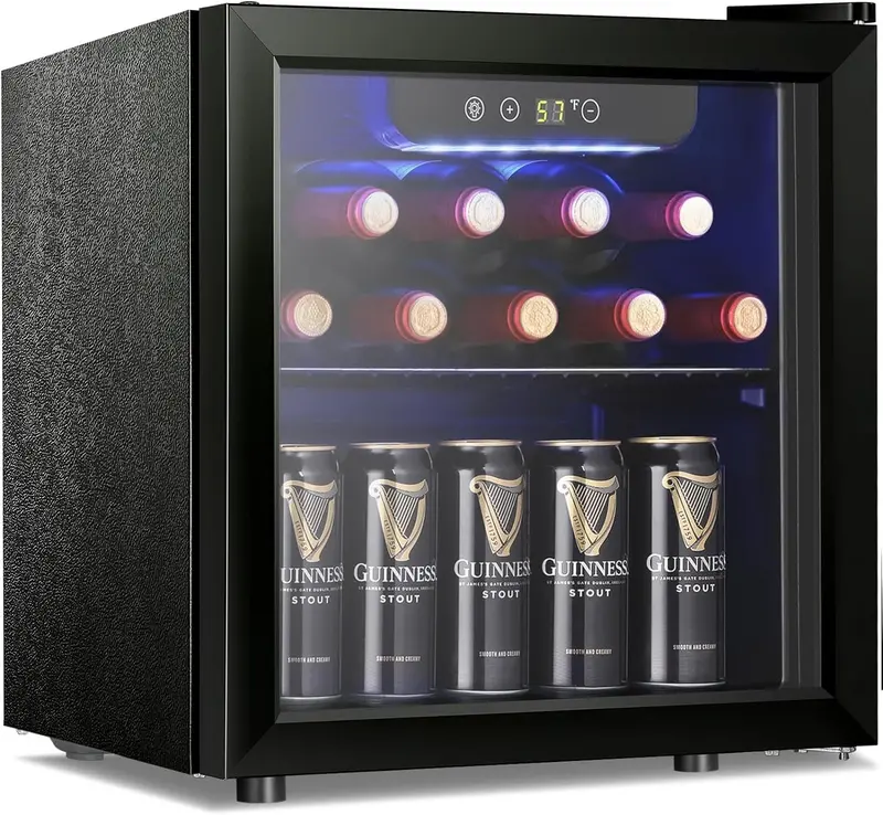 Antarctic Star 36-Bottle Wine Cooler – 4.4 Cu. Ft Freestanding Beverage Refrigerator with Quiet Compressor & Adjustable Temp