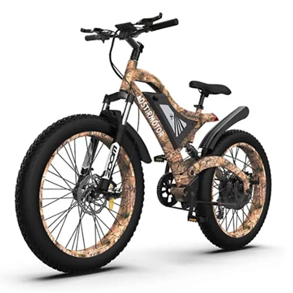 Aostirmotor 1500W Electric Mountain Bike – 26" Fat Tires, 48V 15Ah Battery, Shimano 7-Speed, Aluminum Frame