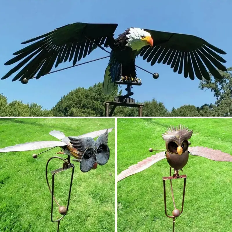 Artistic Bird Patio Decor | Metal & Resin Garden Avian Accents 2