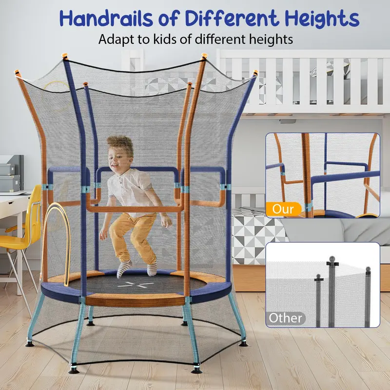 ASTM-Certified Toddler Trampoline with Enclosed Safety Net