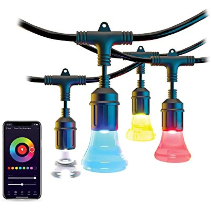 Atomi Smart WiFi Color String Lights – 24-Foot Waterproof LED Light Strip, App-Controlled, Alexa and Google Assistant Compatible