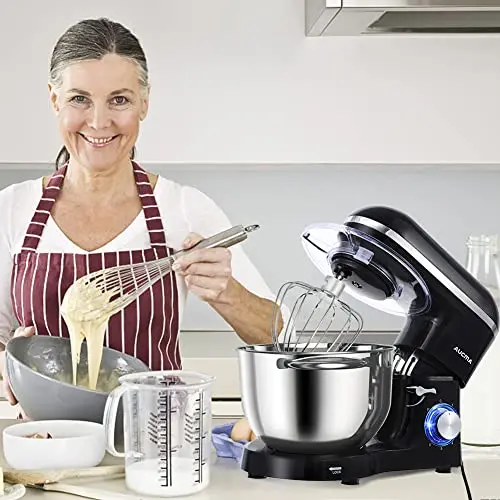 Aucma 6.5-Quart Stand Mixer – 660W Tilt-Head Kitchen Mixer with 6-Speed Control 2