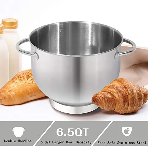 Aucma Professional-Grade 6.5 QT Electric Stand Mixer – 6-Speed Tilt-Head Design for Home Baking