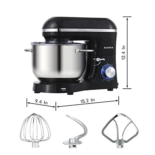 Aucma Professional-Grade 6.5 QT Electric Stand Mixer – 6-Speed Tilt-Head Design for Home Baking