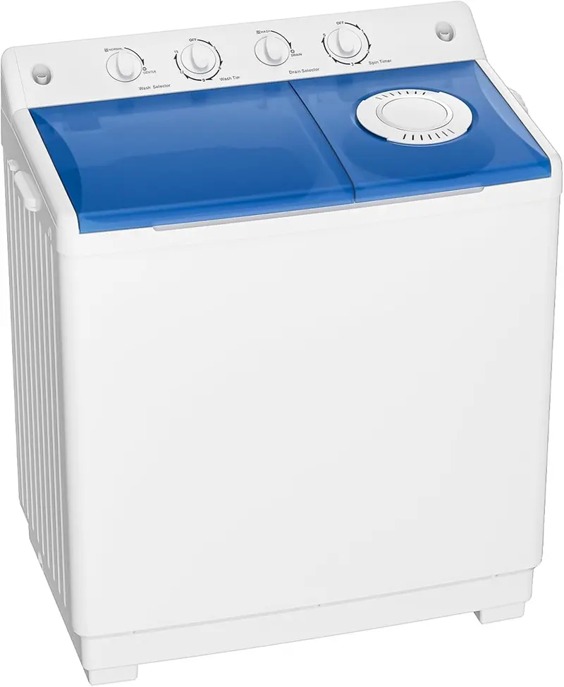 Auertech 28-Lb Twin-Tub Portable Washing Machine – Compact Mini Washer with Drain Pump, Ideal for Dorms, Apartments & RVs 7