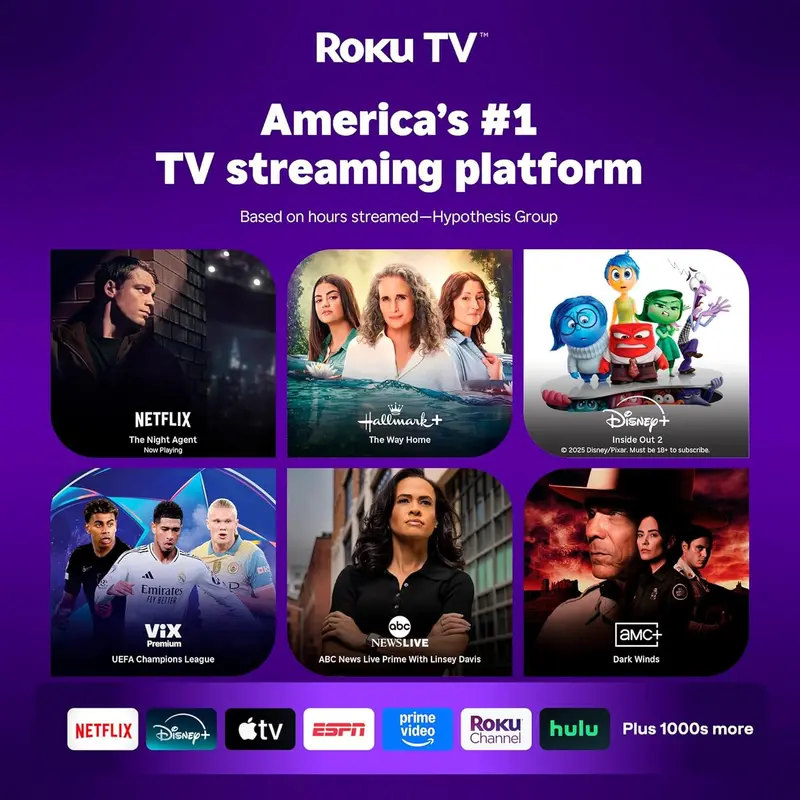 Aurzen Roku TV Smart Projector — Built-in Roku OS, WiFi, Bluetooth, and Instant Streaming Access 2