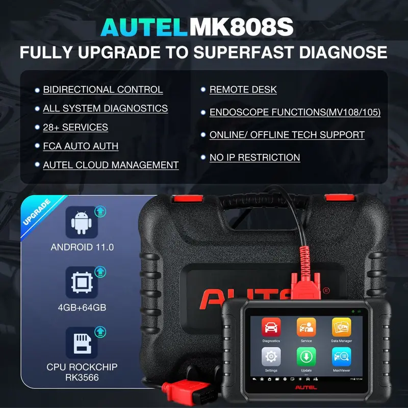 Autel MK808S Advanced OBD2 Scanner – 2023 Bi-Directional Diagnostic Tool with 28+ Reset Functions 2