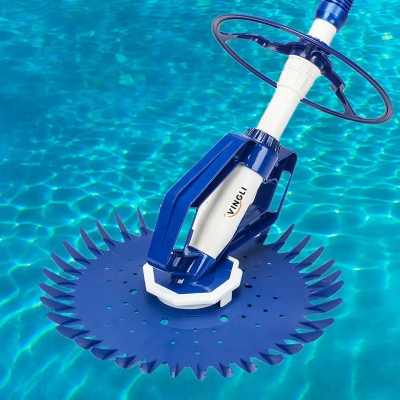 Automatic Pool Vacuum Cleaner – 33-Foot Hose Crawling Sweeper for In-Ground and Above-Ground Pools (Navy & White)