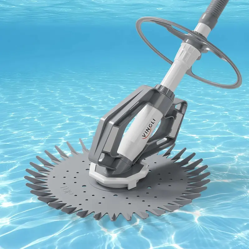 Automatic Pool Vacuum Cleaner – 33-Foot Hose Crawling Sweeper for In-Ground and Above-Ground Pools (Navy & White) 2