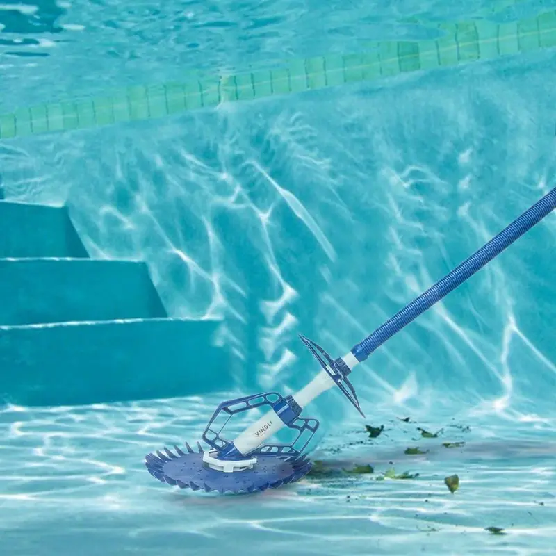 Automatic Pool Vacuum Cleaner – 33-Foot Hose Crawling Sweeper for In-Ground and Above-Ground Pools (Navy & White)