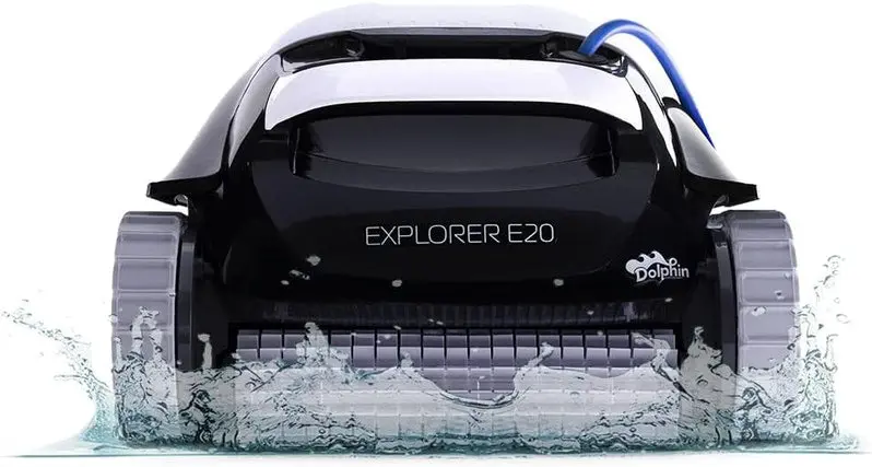 Automatic Robotic Pool Cleaner for In-Ground and Above-Ground Pools Up to 30 Feet – Top-Load Filter System with Scrubbing Brush