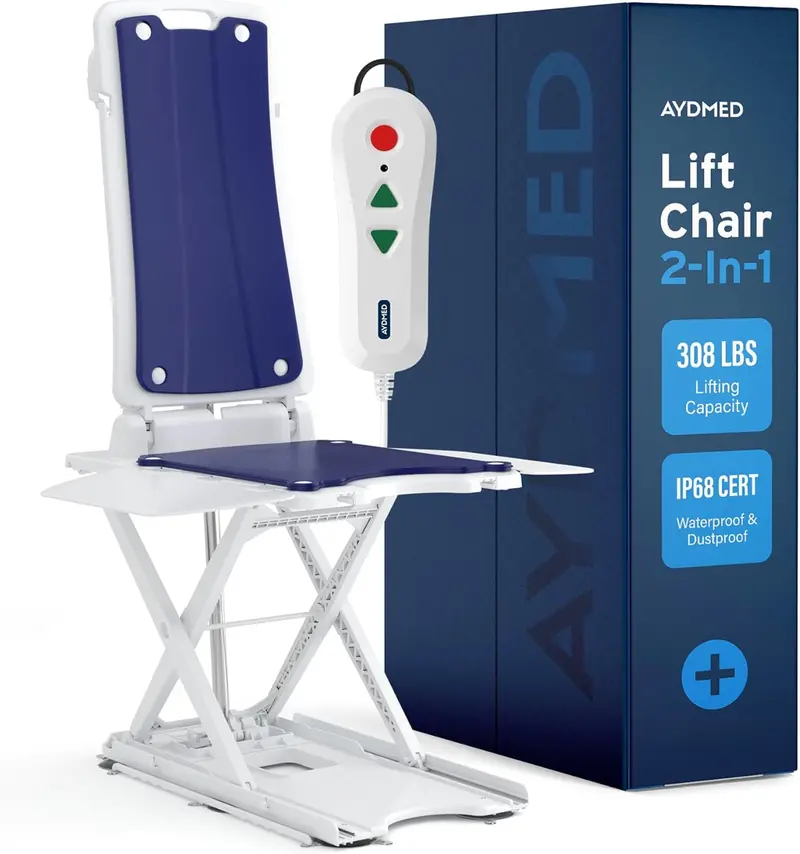 AYDMED 2-in-1 Electric Lift Recliner Chair – Waterproof Design, 308 lb Capacity, Adjustable Height & Backrest