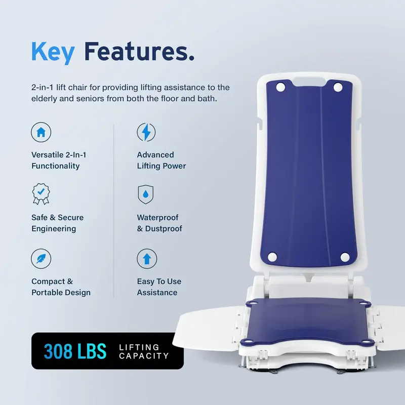 AYDMED 2-in-1 Electric Lift Recliner Chair – Waterproof Design, 308 lb Capacity, Adjustable Height & Backrest 2