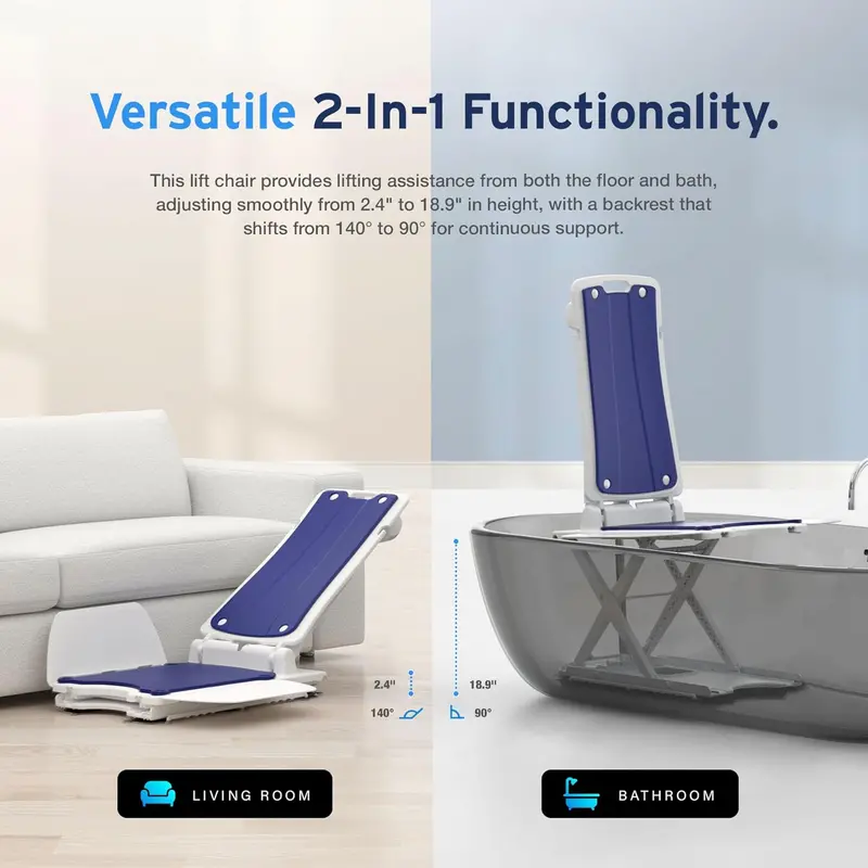 AYDMED 2-in-1 Electric Lift Recliner Chair – Waterproof Design, 308 lb Capacity, Adjustable Height & Backrest