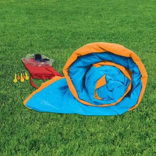 BANZAI Pipeline Twist Inflatable Water Park – Kid-Friendly Splash Zone with Slides and Pool Combo