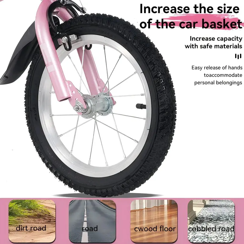 Baprem 18-Inch Kids’ Bike for Ages 5–9 – Pink Steel Frame Bicycle with Training Wheels & Sporty Design