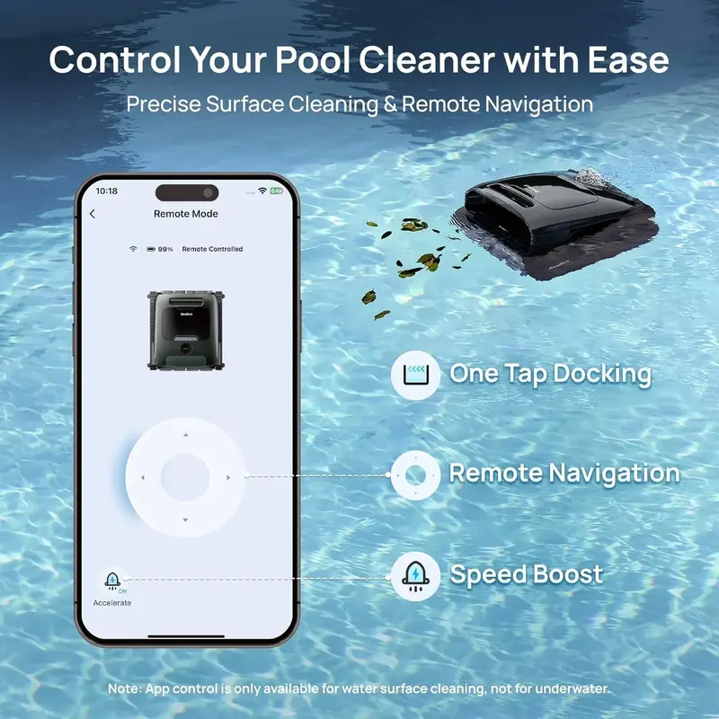 Beatbot AquaSense 2 Pro Robotic Pool Cleaner – 5-in-1 Smart Cleaning, APP Control, Surface Skimming & Water Clarification (Emerald Green)
