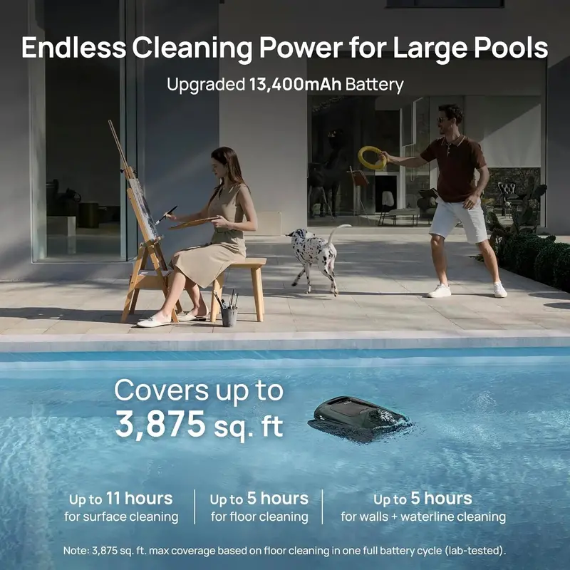 Beatbot AquaSense 2 Pro Robotic Pool Cleaner – 5-in-1 Smart Cleaning, APP Control, Surface Skimming & Water Clarification (Emerald Green)