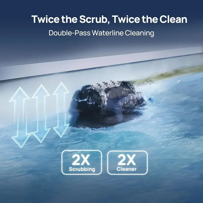 Beatbot AquaSense 2 Robotic Pool Vacuum – Cordless Floor/Wall/Waterline Cleaning for In-Ground & Above-Ground Pools (Blue)