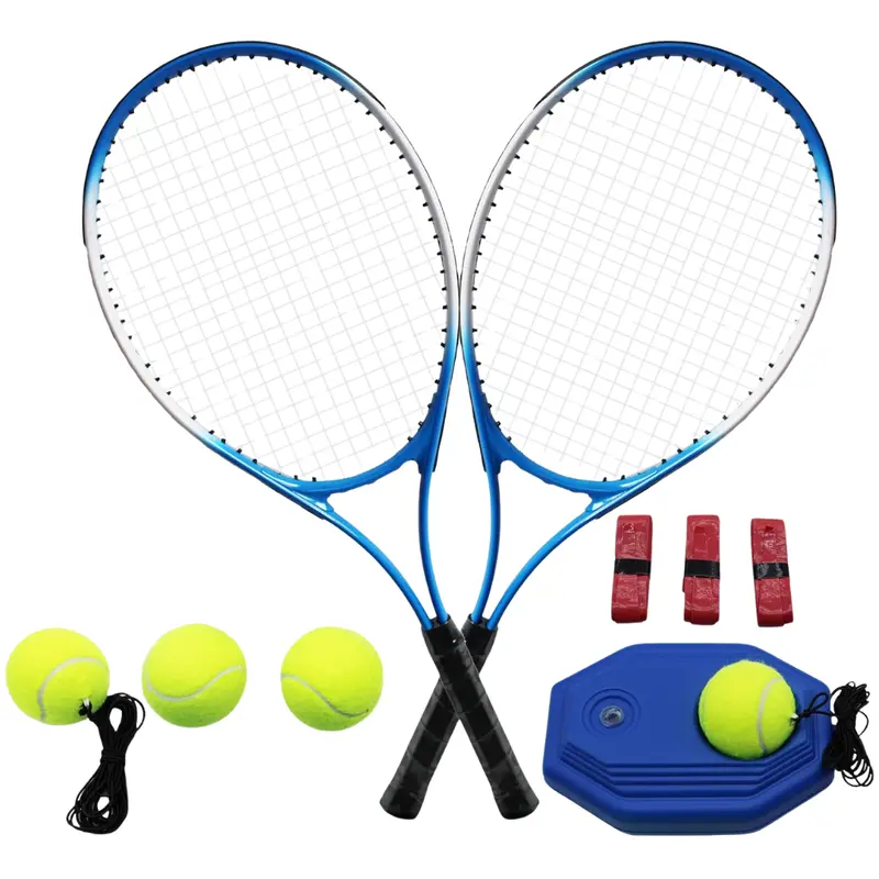 Beginner-Friendly Aluminum Tennis Racket Set – Includes Trainer Guide, Balls & Carry Bag