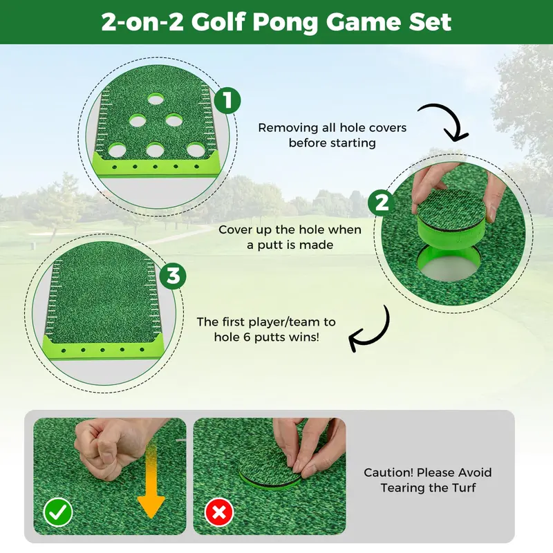 Beginner Golf Game Set – Includes 2 Adjustable Putters & 6 Practice Golf Balls