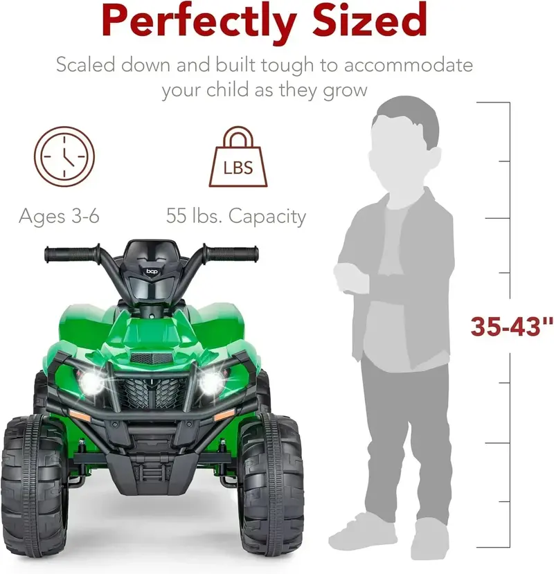 Best Choice Products 12V Kids’ Ride-On ATV – 4-Wheel Electric Quad with Bluetooth Audio