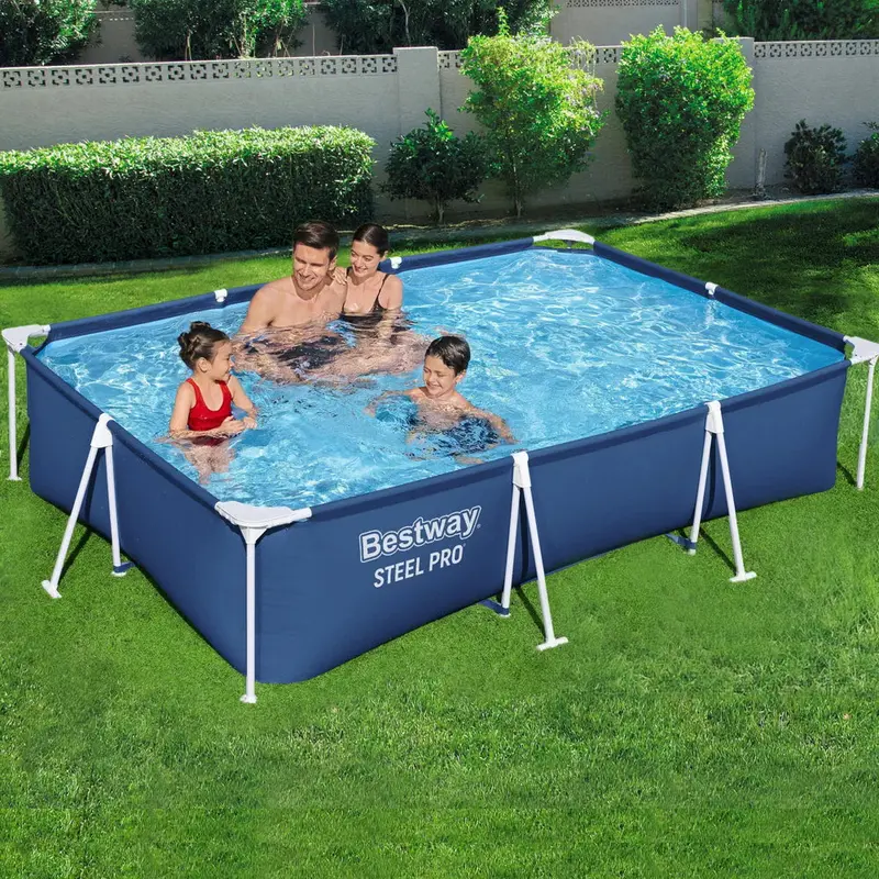 Bestway Rust-Proof Steel Frame Above-Ground Pool with Integrated Filter Pump
