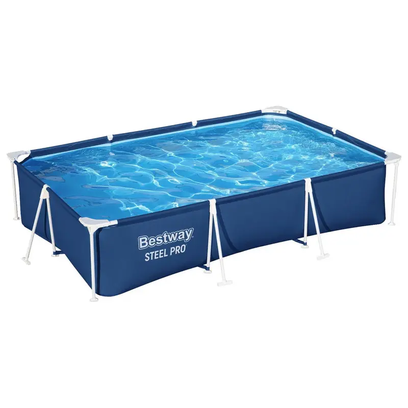 Bestway Rust-Proof Steel Frame Above-Ground Pool with Integrated Filter Pump 2