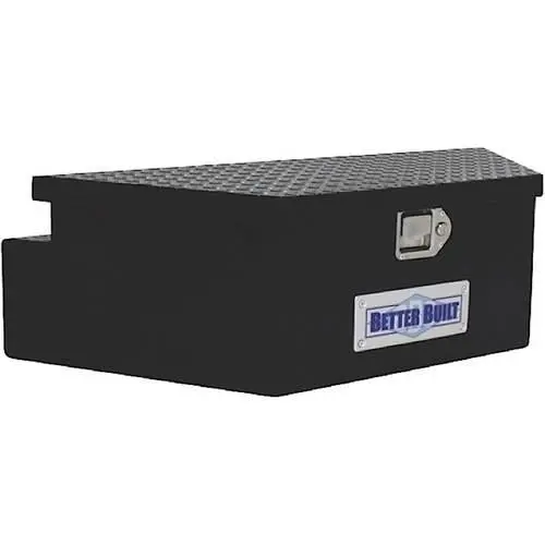 BETTER BUILT V-Shaped Utility Trailer Tongue Toolbox – 39" x 16.5" x 12", Black Heavy-Duty Storage