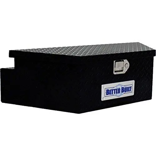 BETTER BUILT V-Shaped Utility Trailer Tongue Toolbox – 39" x 16.5" x 12", Black Heavy-Duty Storage