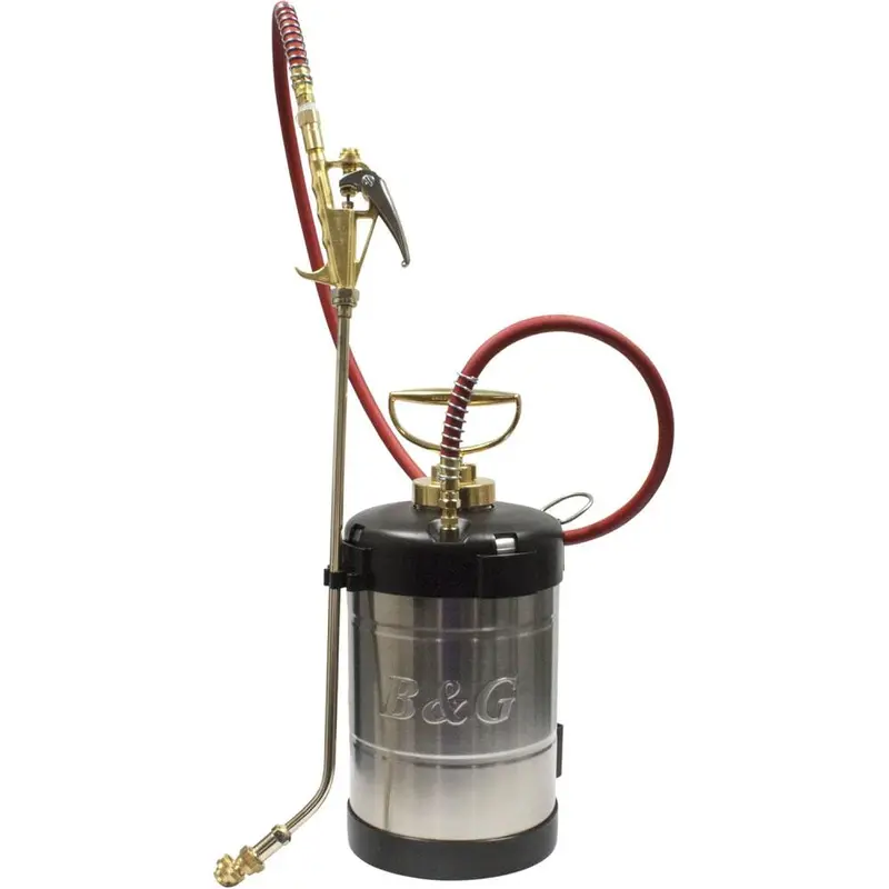B&G 1-Gallon Stainless Steel Backpack Sprayer — 18-Inch Multeejet Adjustable Nozzle