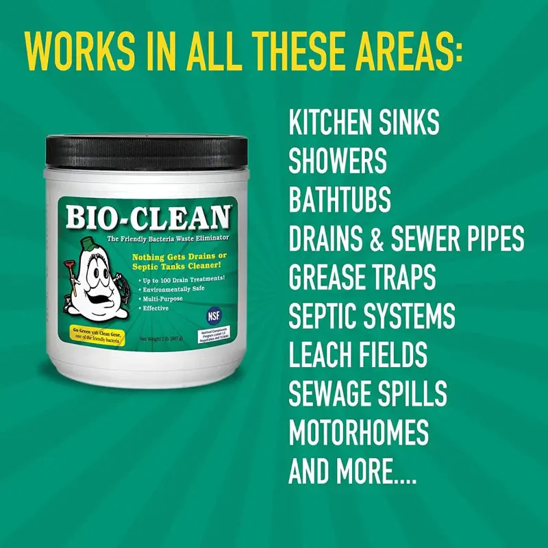 Bio-Clean Natural Enzyme Drain Cleaner — Septic-Safe & Eco-Friendly Formula