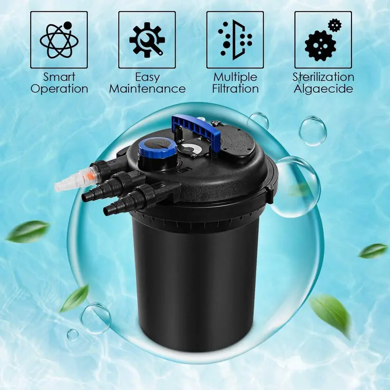 Bio-Mechanical Pond Filter with UV Sterilizer – 13W Clarification System for Garden Ponds