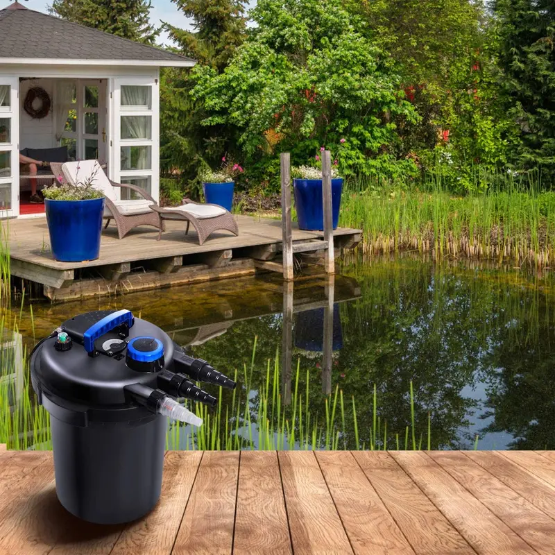 Bio-Mechanical Pond Filter with UV Sterilizer – 13W Clarification System for Garden Ponds