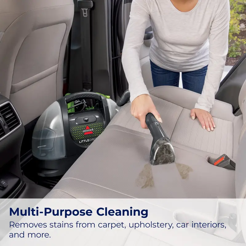 BISSELL Little Green Portable Deep Cleaner – Carpet & Upholstery Stain Remover with Large Tank & Formula Included