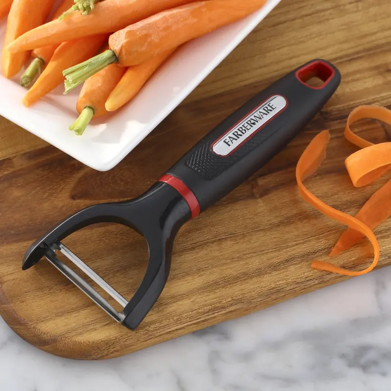 Black Stainless Steel Y-Shaped Vegetable Peeler – Ergonomic Kitchen Peeling Tool