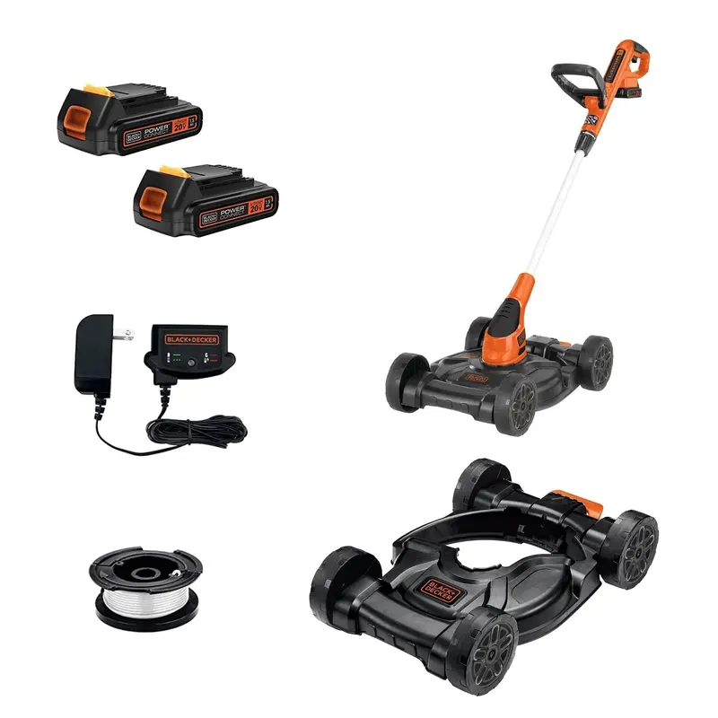 BLACK+DECKER 20V MAX 12-Inch 3-in-1 Cordless Lawn Mower – Mulch, Bag, Side-Discharge