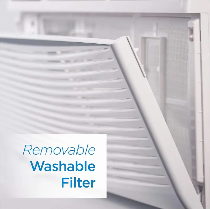 BLACK+DECKER 5000 BTU Window Air Conditioner (BD05MWT6) – Compact White AC Unit for Rooms up to 150 Sq Ft with Mechanical Controls