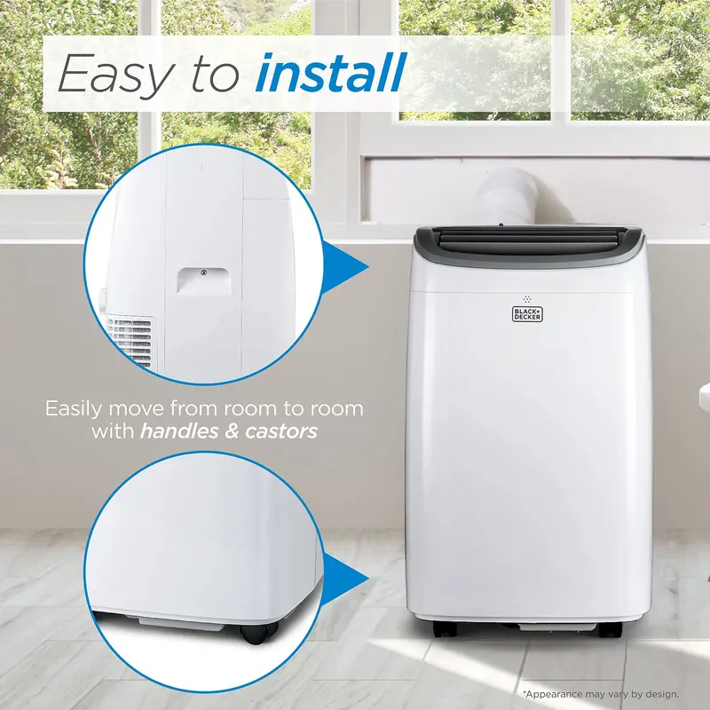 BLACK+DECKER 8000 BTU Portable Air Conditioner – Cools Up to 350 Sq. Ft.