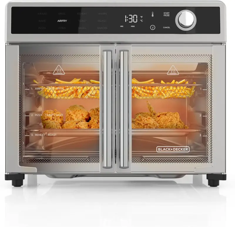 BLACK+DECKER Crisp 'N Bake 12-in-1 Toaster Oven Air Fryer with Convection Cooking