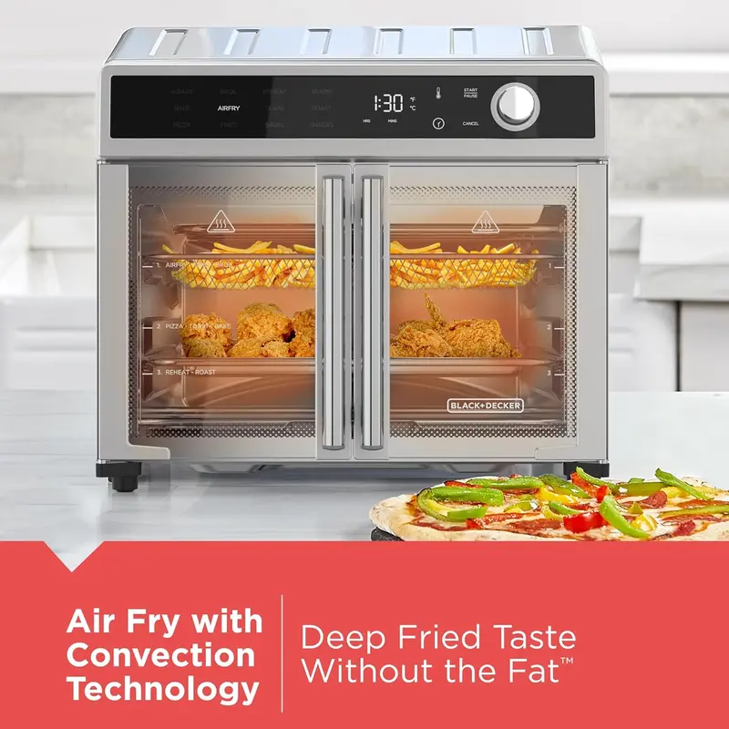 BLACK+DECKER Crisp 'N Bake 12-in-1 Toaster Oven Air Fryer with Convection Cooking