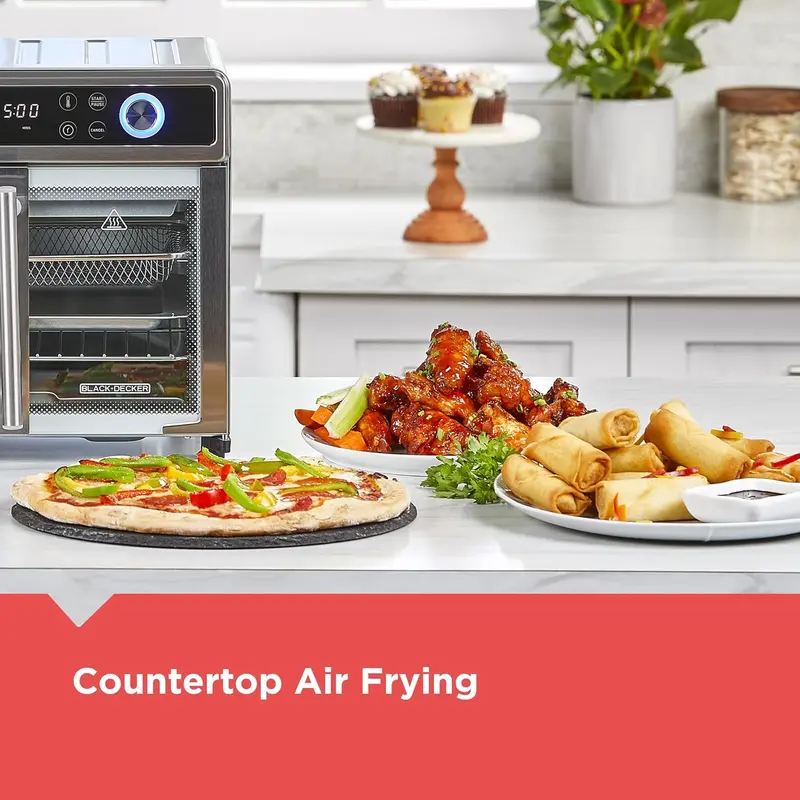 BLACK+DECKER Crisp 'N Bake 12-in-1 Toaster Oven Air Fryer with Convection Cooking